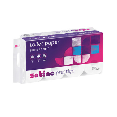 Satino prestige, Toilettenpapier, Zellstoff-Mix, 3-lagig