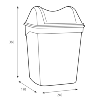 Damenhygiene Abfallbehälter 8 ltr.