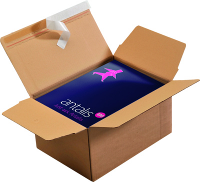 Multibox mit Selbstklebeverschluss und Schnellfaltboden