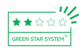 Ein 2-Sterne-Produkt "Green Star System for Visual Com" bedeutet, dass es entweder aus einem Rohstoff fossilen Ursprungs mit geringer Recyclingfähigkeit oder aus einem Material erneuerbaren / biobasierten Ursprungs hergestellt wird, der nicht recycelbar ist.