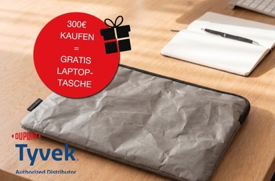 Tyvek für 300€ kaufen und eine Laptoptasche bekommen!